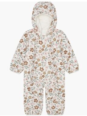 Petit Lem's Mini Threads Floral Corduroy Snowsuit Size 3M